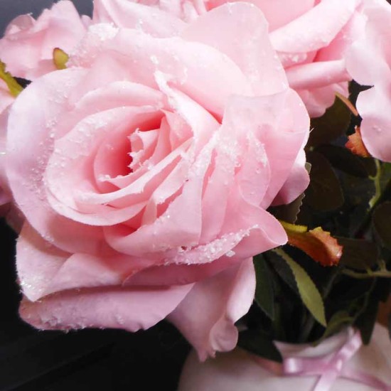 Christmas Flowers Sparkle Rose Pink 72cm